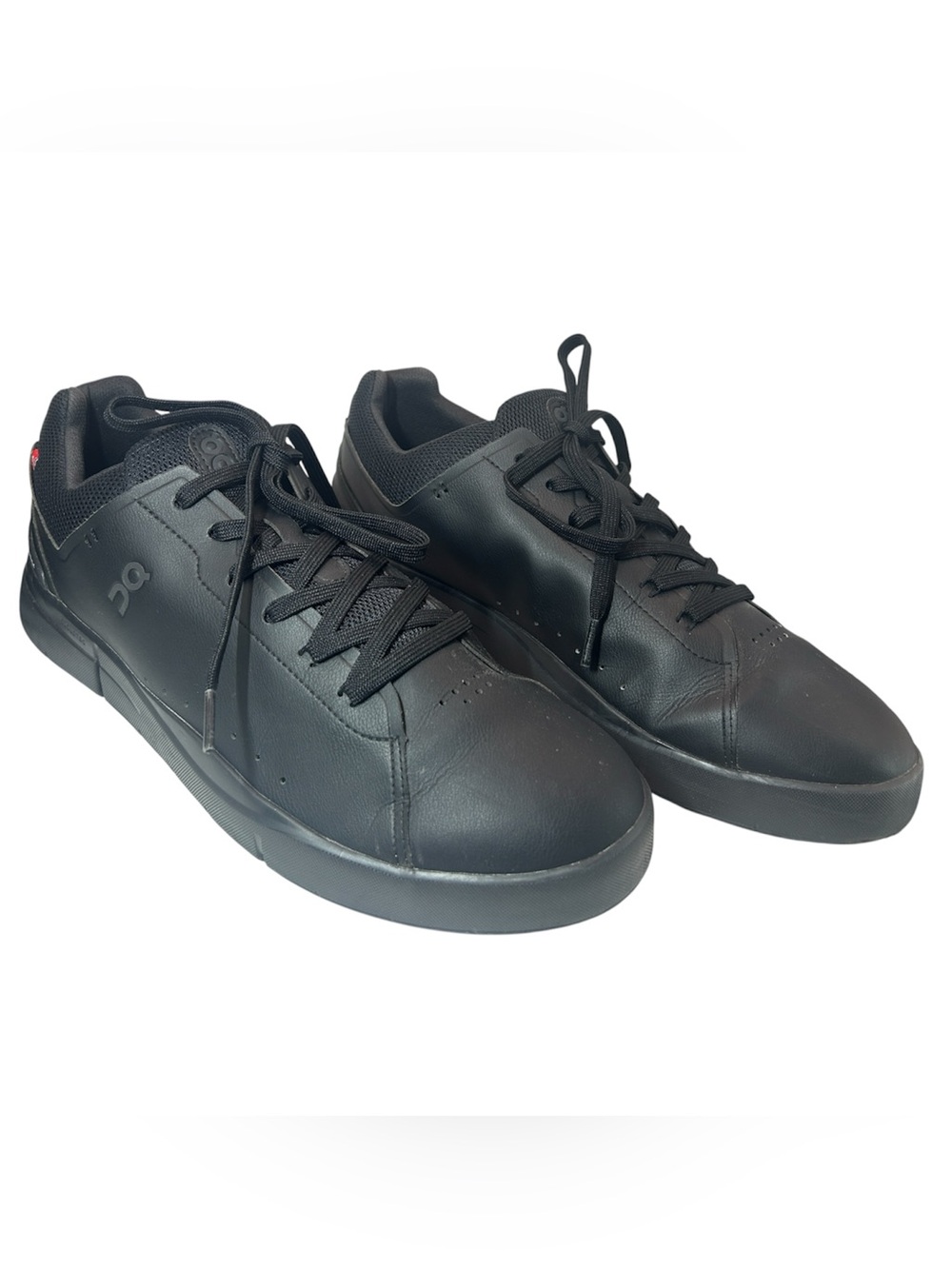On Cloud Shoes Sneakers Mens The Roger Advantage Size 13 Triple Black Athletic - Picture 16 of 16